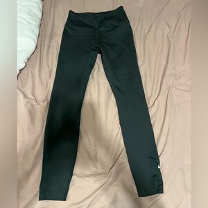 Nike Dri-FIT dark green athletic leggings
